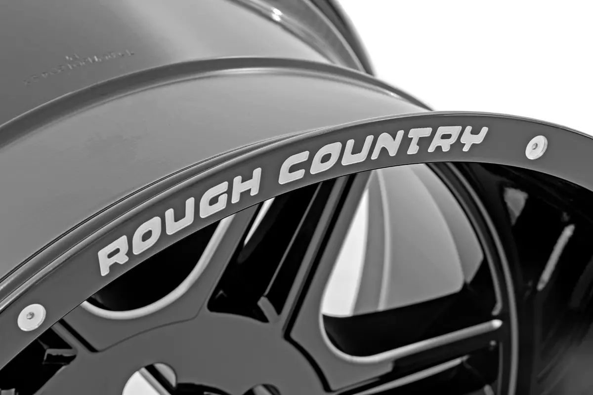 92221212 - Rough Country 92 Series Wheel/Machined One-Piece/Gloss Black/22X12/6X5.5/-44Mm 2