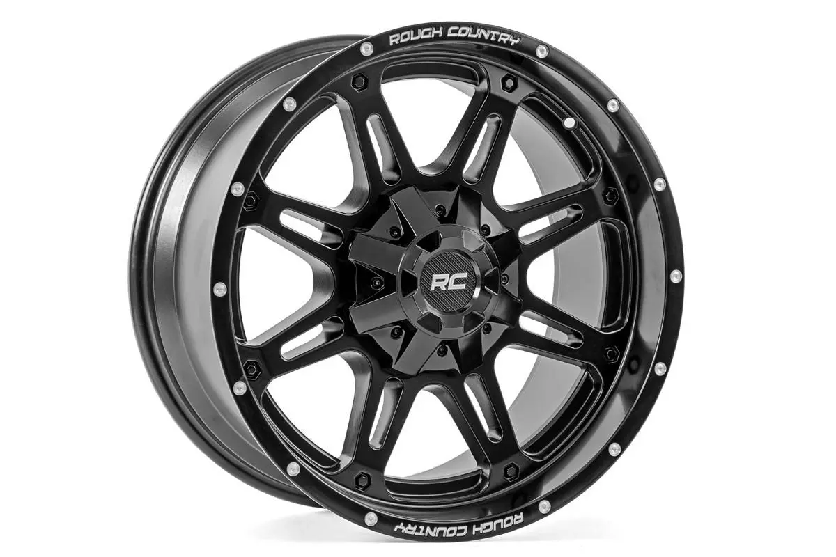 94201010  -  Rough Country 94 Series Wheel/One-Piece/Matte Black/20X10/8X6.5/-18Mm 1