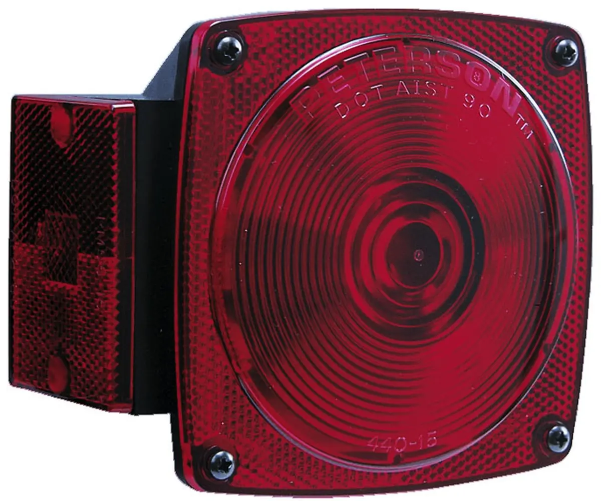Peterson 4" Square Driver Side Tail Light- Under 80" #440R 1