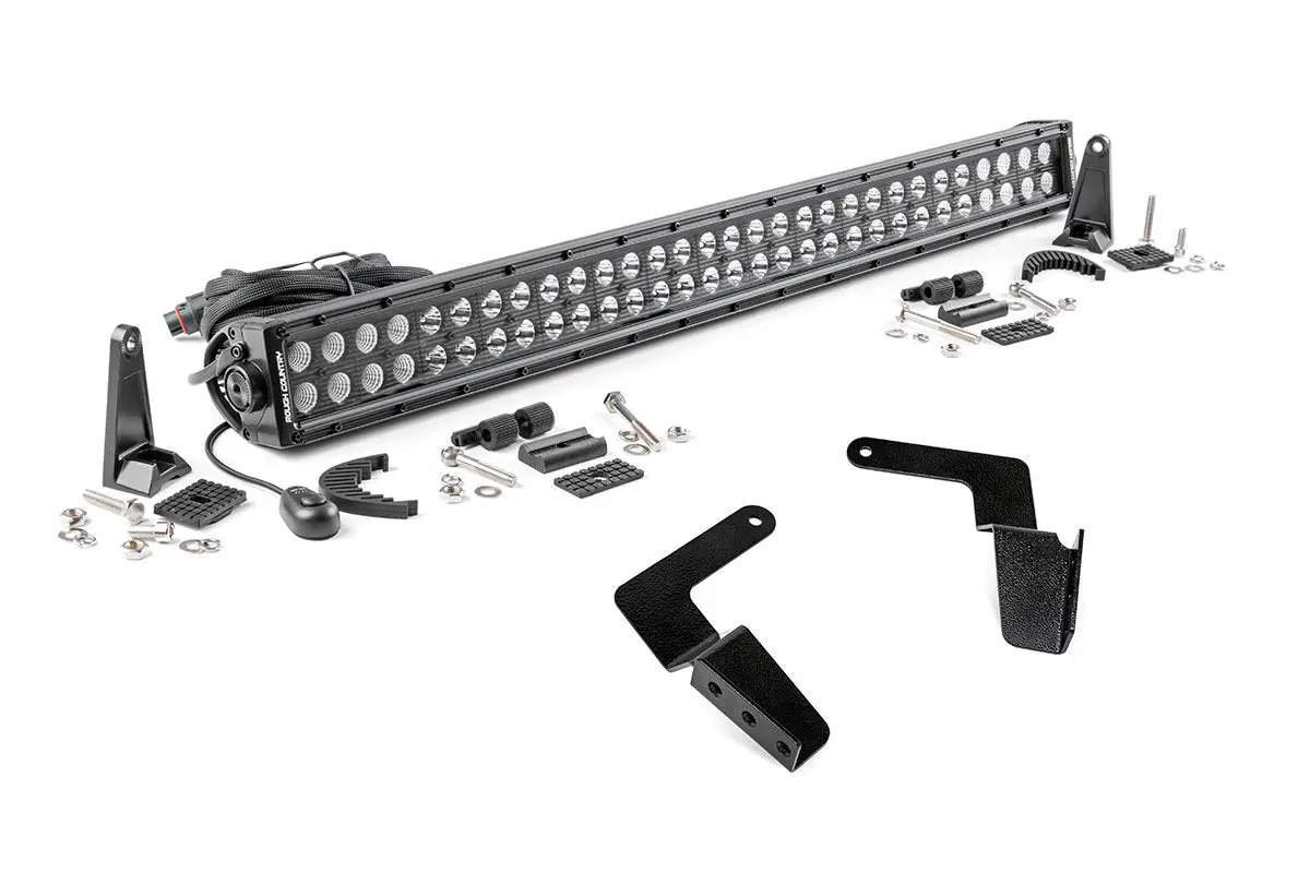 70652 - Led Light Kit - Bumper Mount - 30" Black Dual Row - Toyota Fj Cruiser (07-14) 1