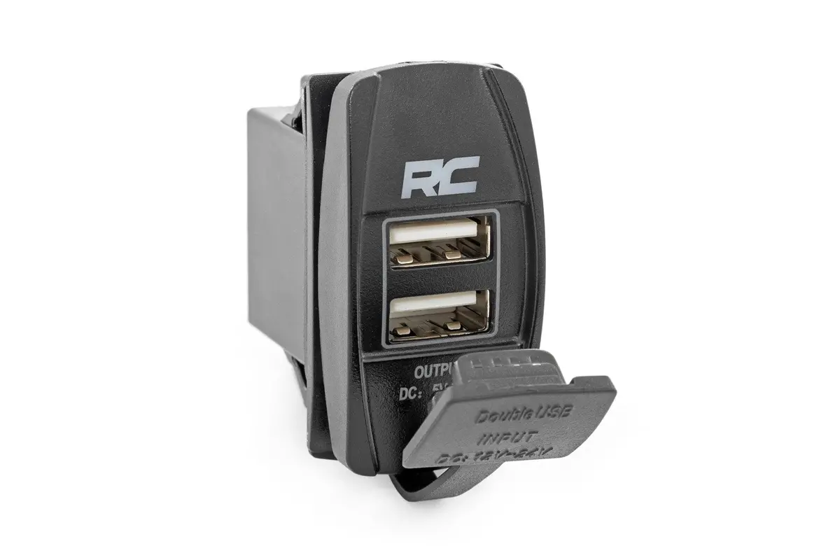 709Usb  -  Usb Switch Insert - 2X1 With Logo - Blue Back Light 1