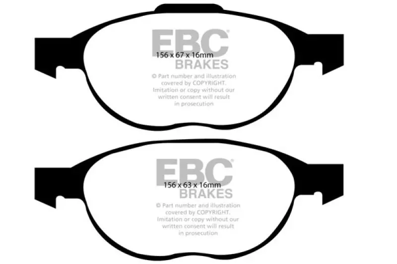 Ebc Ultimax2 Front Brake Pads For 2012–2023 Ford C-Max Hybrid (2.0L) 1