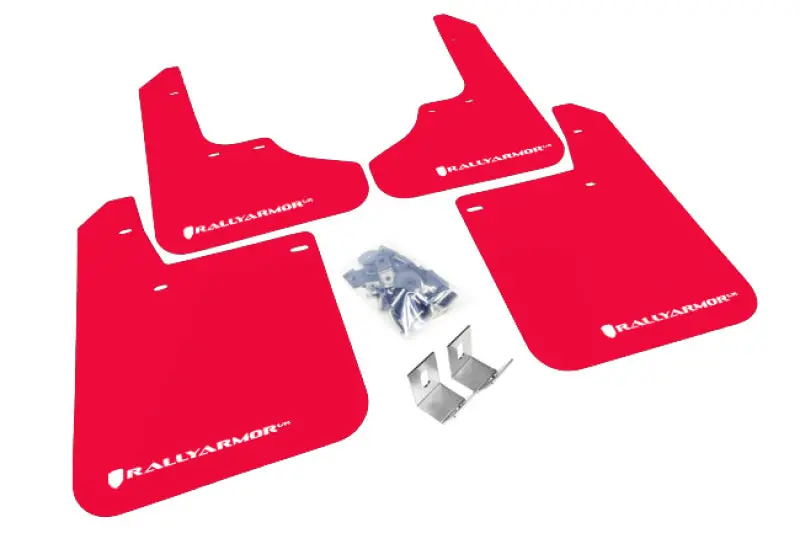Rally Armor Red Ur Mud Flaps With White Logo For 1993–2001 Subaru Impreza Rs 1