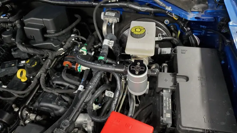 J&L Oil Separator For 2021.5–2022 Ford Bronco 2.3L Ecoboost – Passenger-Side Mount, Clear Anodized 2