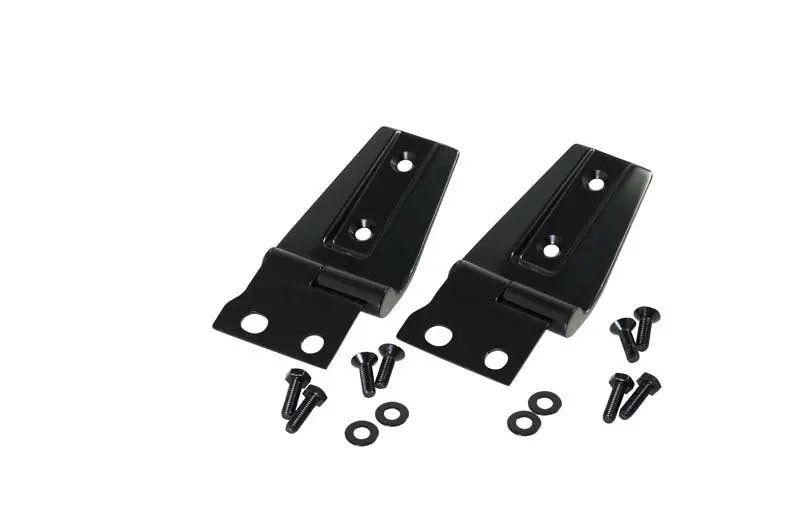 Kentrol Powder-Coated Black Hood Hinge Pair For 2007–2018 Jeep Wrangler Jk 1