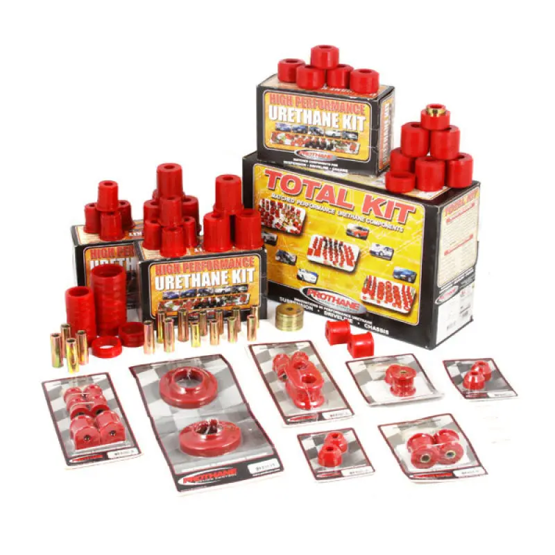 Rugged Ridge Red Polyurethane Suspension Bushing Kit For 1997–2006 Jeep Wrangler Tj 1