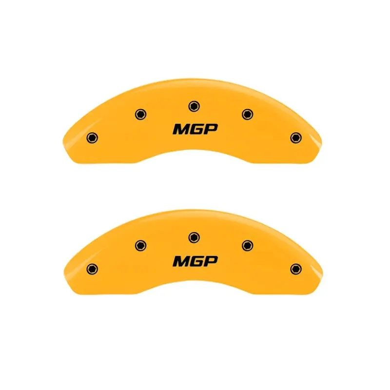 Mgp Engraved Front Caliper Covers – Yellow Finish With Black Accent, 2-Piece Set 1