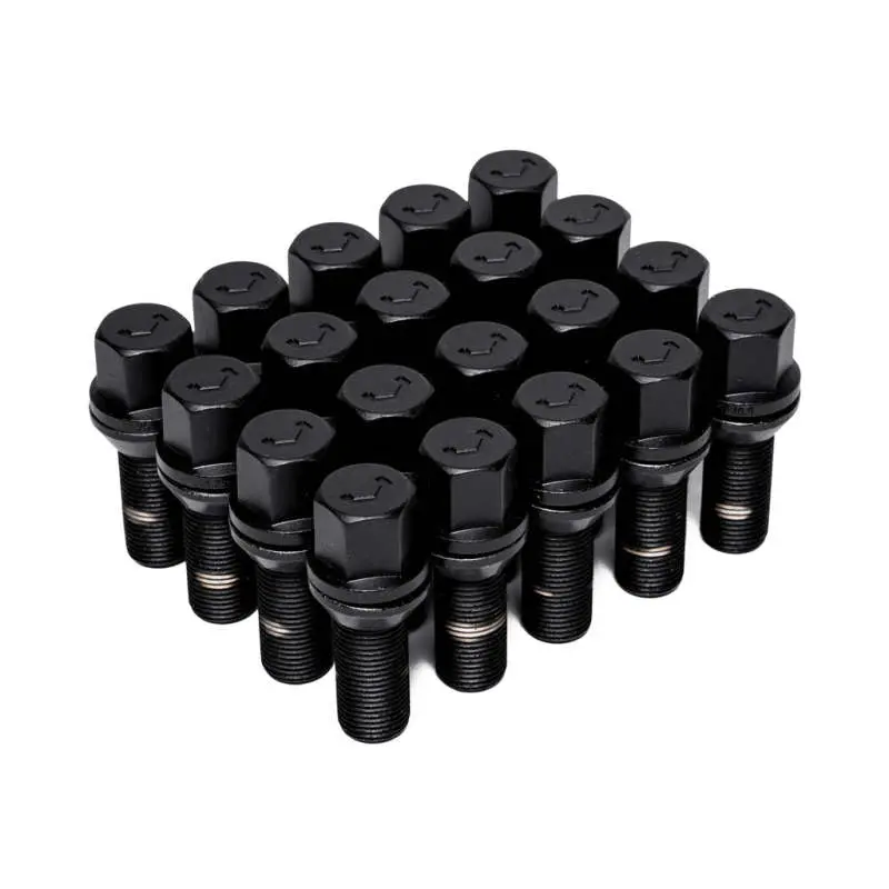 Vossen Black Lug Bolt Set – 14X1.25 Thread, 28Mm Length, 17Mm Hex, Cone Seat (20-Pack) 1