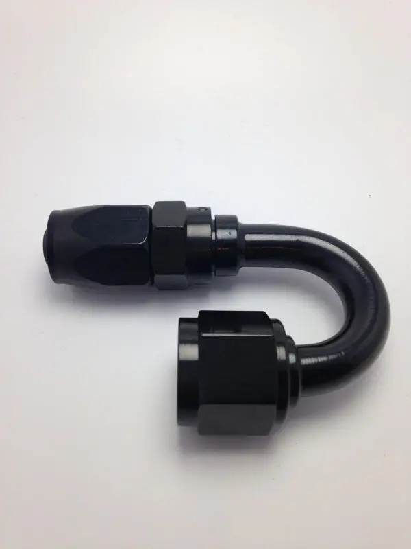 Fragola -8An 180° Pro-Flow Swivel Hose End Fitting – Black Anodized 1