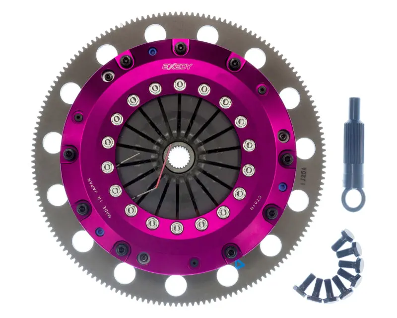 Exedy Hyper Twin Cerametallic Clutch Kit For 2011–2016 Ford Mustang Gt 5.0L – Push-Type, Sprung Center Disc 1