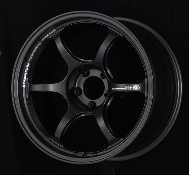 Advan Rg-D2 18X8.5 Inch Semi-Gloss Black Alloy Wheel, +37 Offset, 5X114.3 Bolt Pattern 1