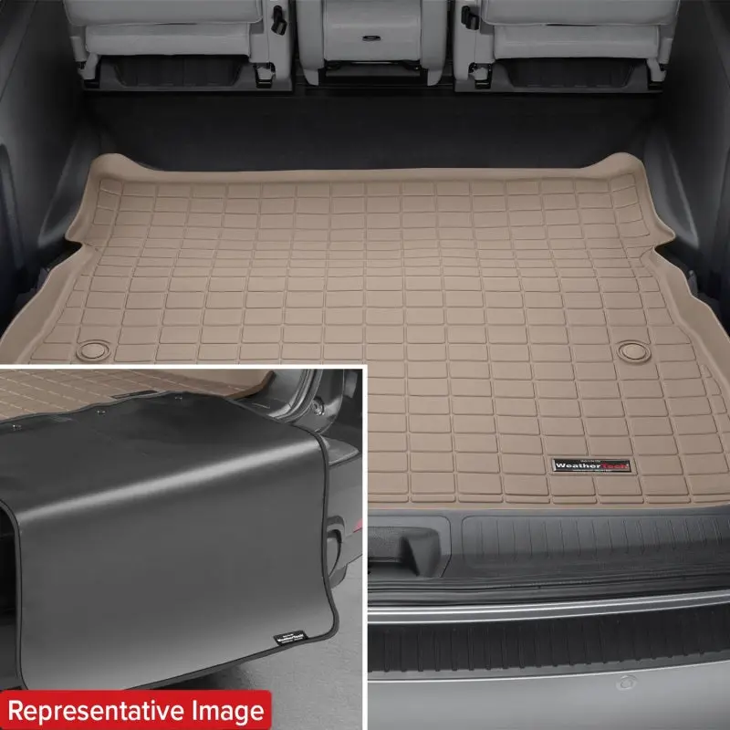 Weathertech Tan Seatback Cargo Liners With Bumper Protector For 2020–2023 Ford Explorer (Including St & Hybrid) 1