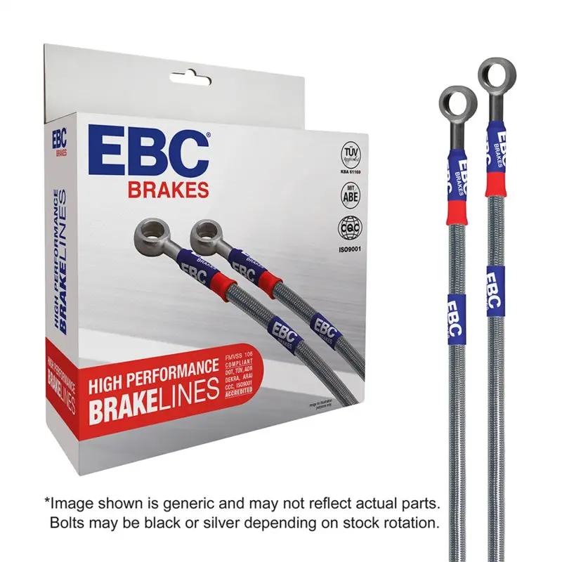 Ebc Stainless Steel Brake Line Kit For 2004–2008 Porsche Boxster 2.7L (Cast Iron Rotor Compatible) 1