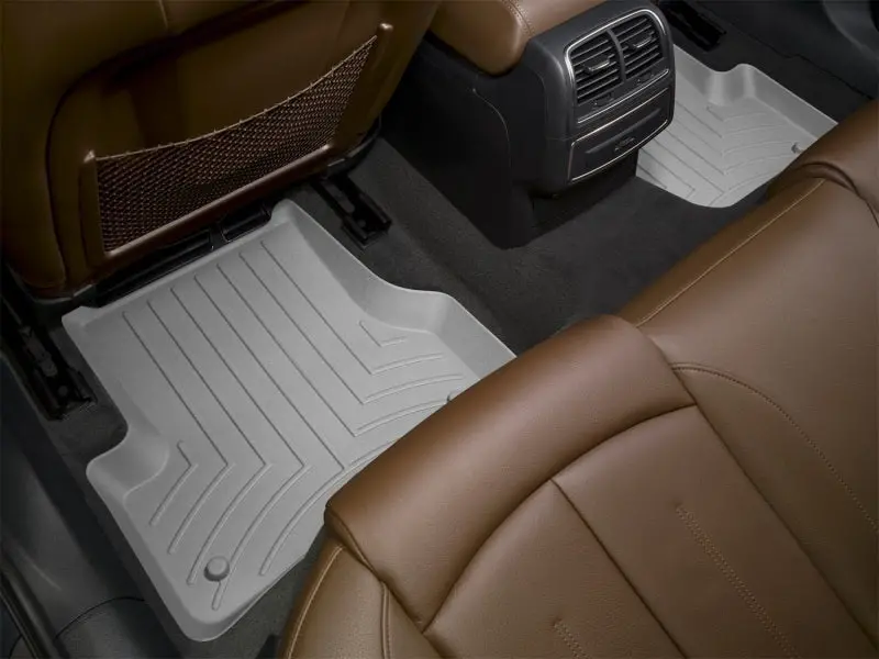 Weathertech Rear Floorliner – Gray High-Performance Trim 1