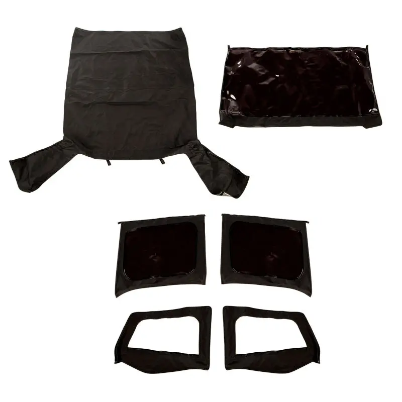 Rugged Ridge Montana Soft Top — Black Diamond Fabric With Tinted Windows, Fits 1988–1995 Jeep Yj 1