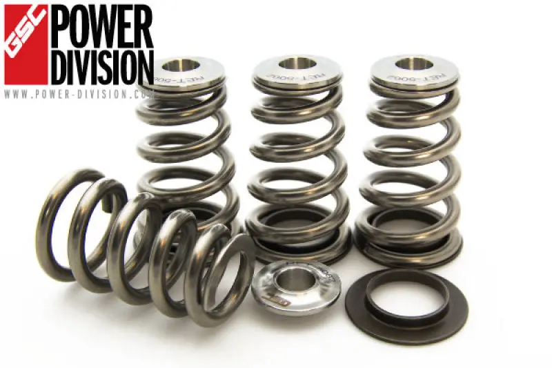 Gsc Power-Division Conical Valve Spring & Titanium Retainer Kit For Mitsubishi 4B11T Turbo Engines 1