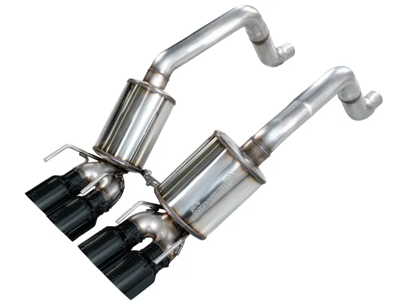 Awe Tuning 05-07 C6 Chevrolet Corvette 6.0L Touring Edition Axle-Back Exhaust W/ Diamond Black Tips 1