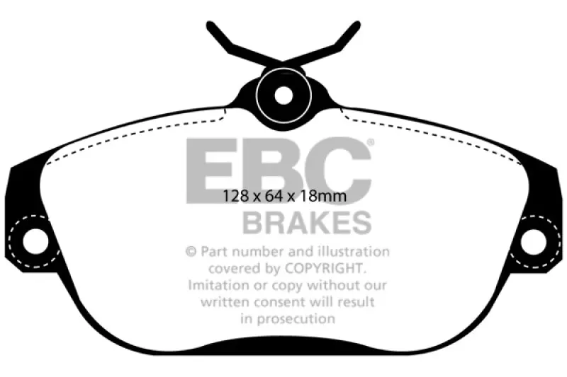 Ebc Ultimax2 Front Brake Pads For 1991–1993 Volvo 740 2.3L With Abs (Girling System) 1