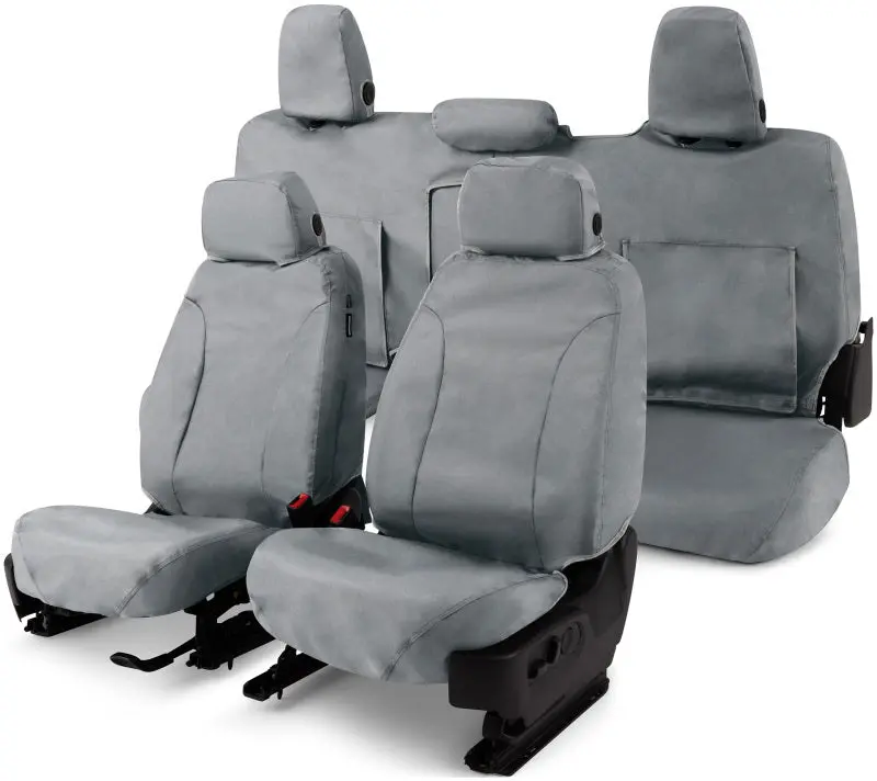 Covercraft Seatsaver Custom Front Row Seat Covers For 2020–2021 Dodge Ram – Waterproof Polyester, Grey 1