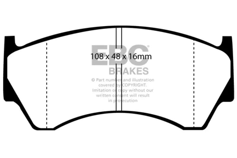 Ebc Yellowstuff Front Brake Pads For 1995–1997 Nissan Sentra 1.6L 1