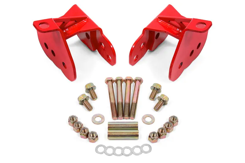 Bmr Rear Control Arm Relocation Brackets For 1964–1972 Chevy Chevelle – Red Powder-Coated Steel 1
