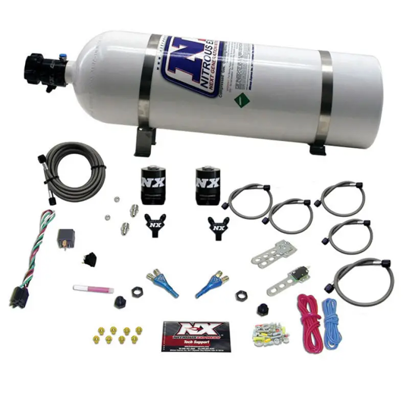 Nitrous Express Dual-Nozzle Tbi Nitrous System For 1992–1995 Dodge V8 Trucks – 50–125 Hp, Includes 15-Lb Bottle 1