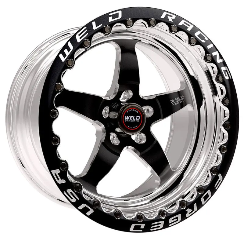 Weld Racing S71 Black Beadlock Wheel – 17X11", 5X115Mm Bolt Pattern, 5.8" Backspace, Medium Pad Finish 1