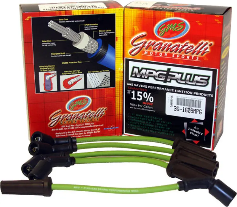 Granatelli Mpg Plus Ignition Wire Set For 1993–1997 Subaru Impreza And Outback 4-Cylinder 1.8L Engines 1