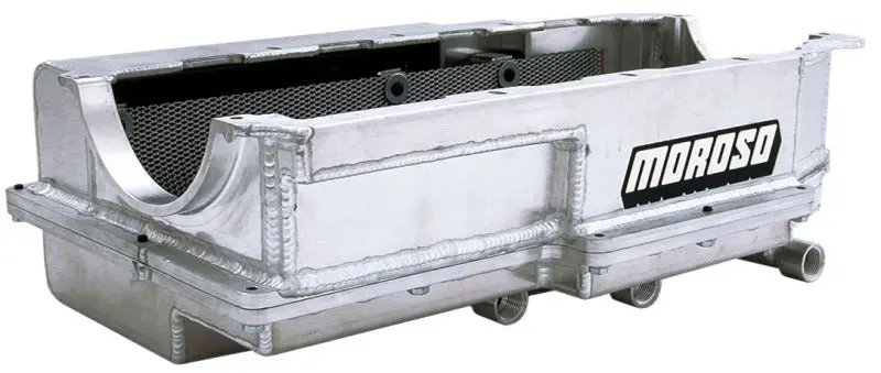 Moroso Donovan 700/Drc2/Merlin Big Block (W/Three Pick Ups & 2 Piece Seal) Dry Sump Aluminum Oil Pan 1