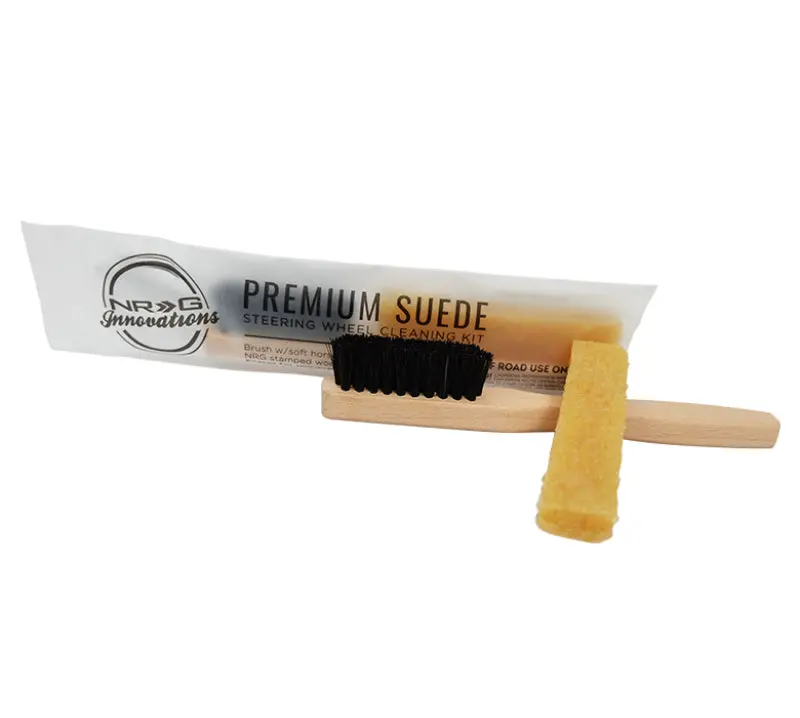 Nrg Suede Steering Wheel Care Kit – Includes Eraser & Horsehair Brush 1