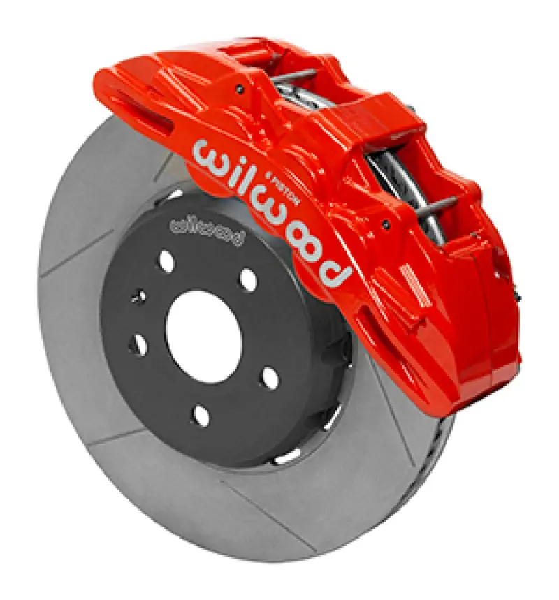 Wilwood Sx6R Front Big Brake Kit – 14" Srp Slotted Rotors, Red Calipers, For 2016–2019 Camaro Ss 1