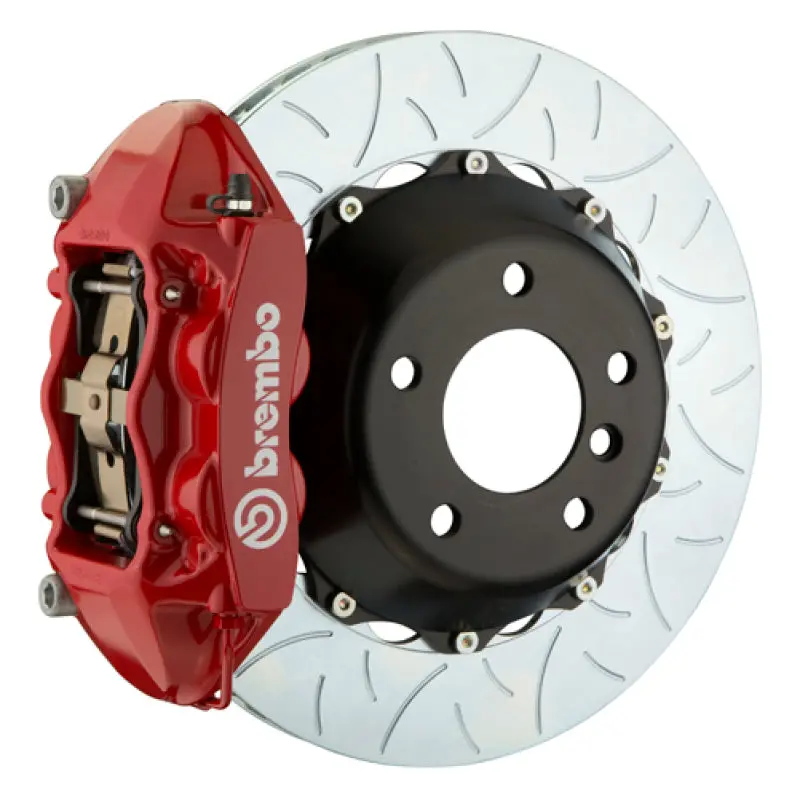 Brembo Gt Big Brake Kit – Rear, 4-Piston Caliper With 380X28Mm Two-Piece Slotted Rotors, Red Finish, Fits 2019+ Bmw 330I 1