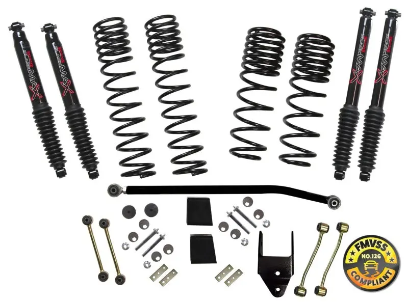 Skyjacker 3.5-Inch Lift Kit With Max Black Shocks For 2018 Jeep Wrangler Rubicon Jl (2-Door) 1