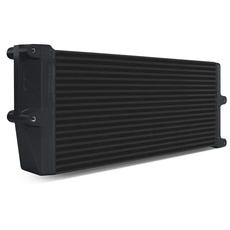 Mishimoto Heavy-Duty Black Oil Cooler — 17-Inch Core With Opposite-Side Outlets 1