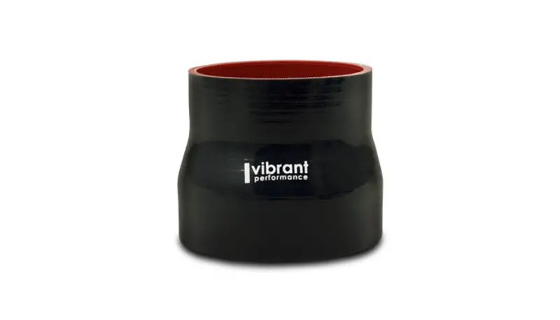 Vibrant Gloss Black Silicone Transition Hose – 3.5" To 4.25" Id, 4.5" Long, 4-Ply Reinforced 1
