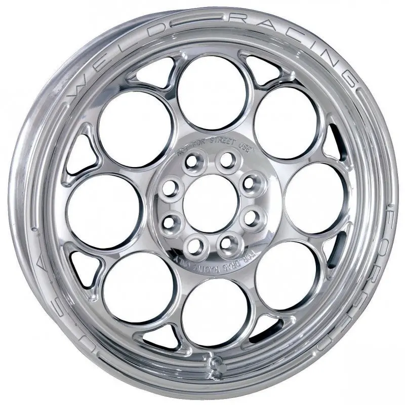 Weld Magnum Import 3-Piece Polished Aluminum Wheel — 13X9.0 Inch, 4X100Mm Bolt Pattern, 5-Inch Backspace 1