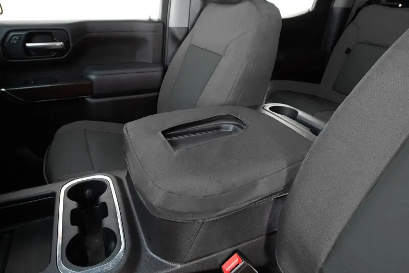 Covercraft Endura Precisionfit Front Row Seat Covers For 2015–2020 Ford F-150 – Silver/Charcoal Fabric 1