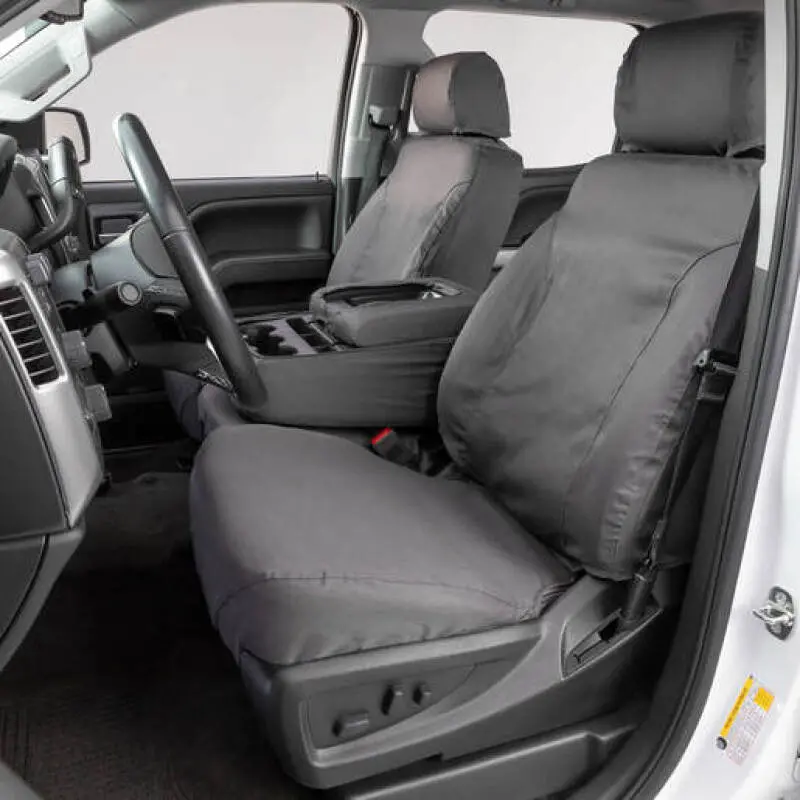 Covercraft Polycotton Custom Seat Covers For 2003–2006 Chevrolet Silverado – Front Row, Gray 1