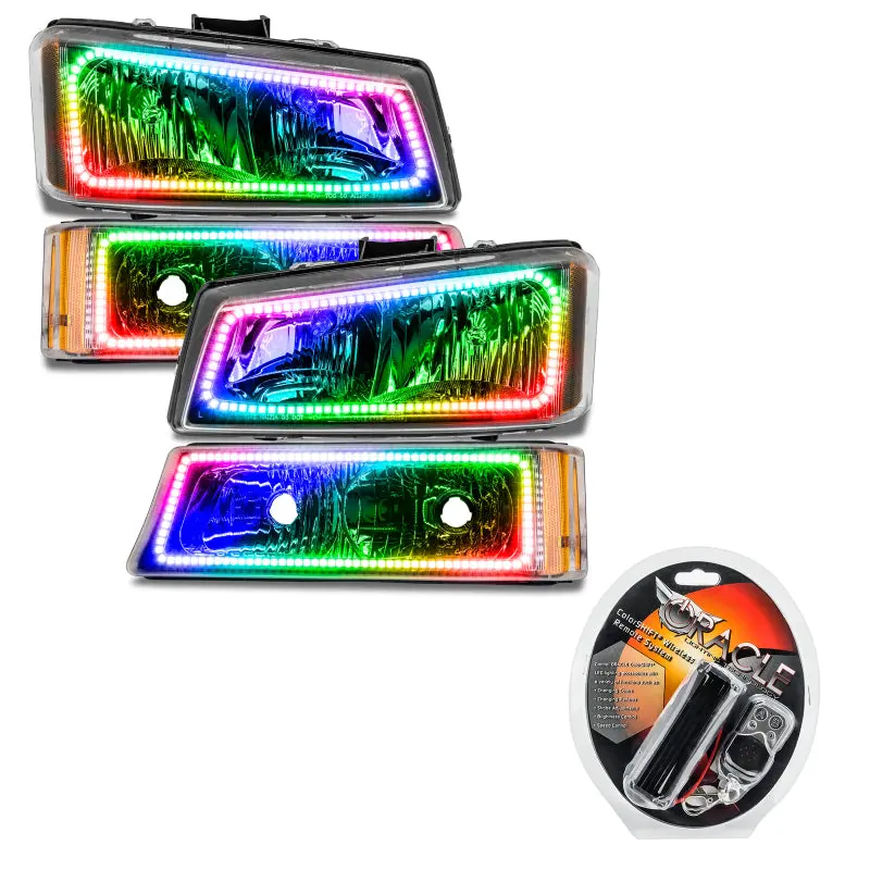 Oracle 03-06 Chevy Silverado Pre-Assembled Headlights W/ Parking Lights - Colorshift 1