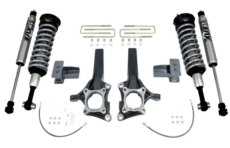 Maxtrac Maxpro Elite Spindle Lift Kit For 2015–2018 Ford F-150 2Wd – 7” Front / 4” Rear With Fox Shocks 1