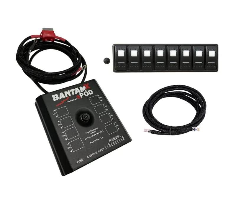 Spod Bantamx Modular Power Distribution System With Green Led Indicators & 36" Battery Cables 1